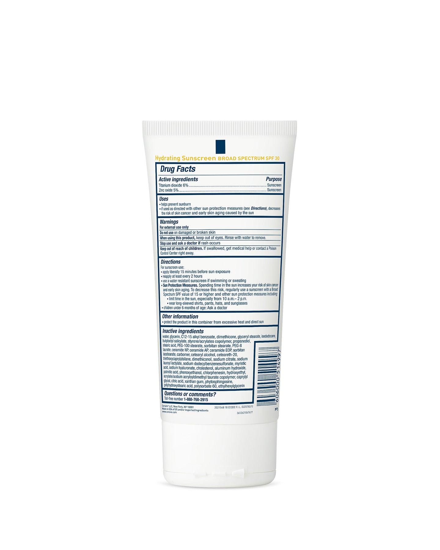 CeraVe Sunscreen Body Hydrating Mineral Sunscreen Body Lotion Spf